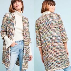 Anthropologie ett:twa Berwyn Tweed Rainbow Jacket